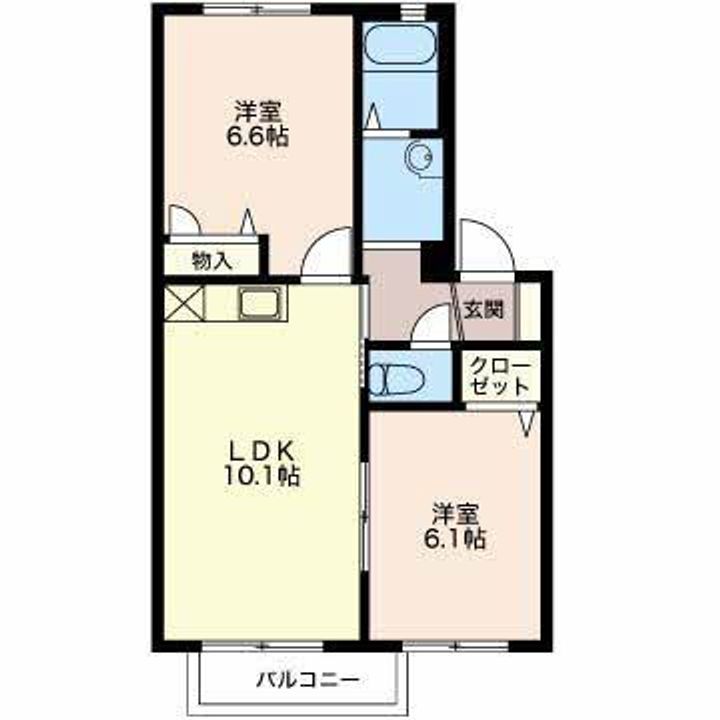 メゾン花水木 Bの間取り