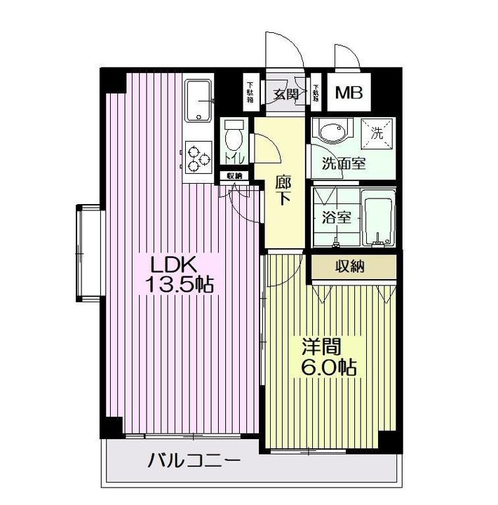 東京都葛飾区亀有5(マンション)の賃貸物件の間取り