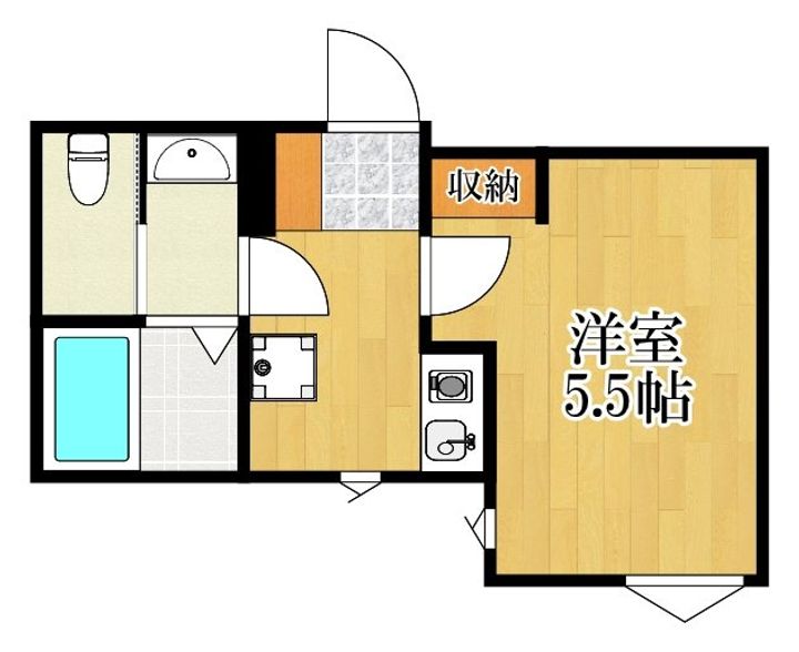 神奈川県横浜市鶴見区平安町1(アパート)の賃貸物件の間取り