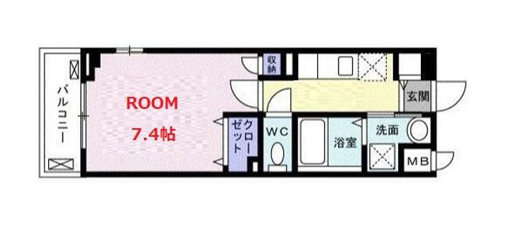 神奈川県横浜市神奈川区神奈川2(マンション)の賃貸物件の間取り