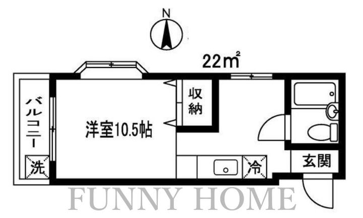 東京都目黒区鷹番1(マンション)の賃貸物件の間取り