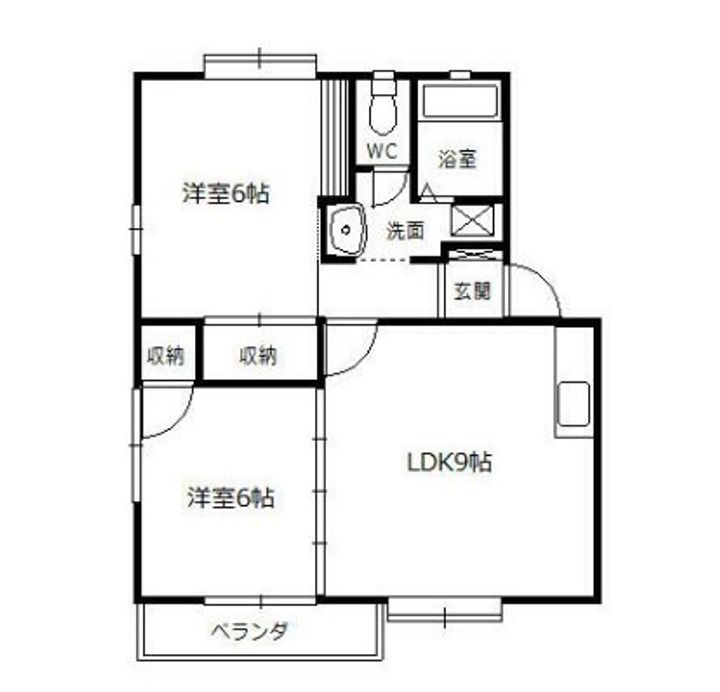 静岡県浜松市中央区広沢2(アパート)の賃貸物件の間取り
