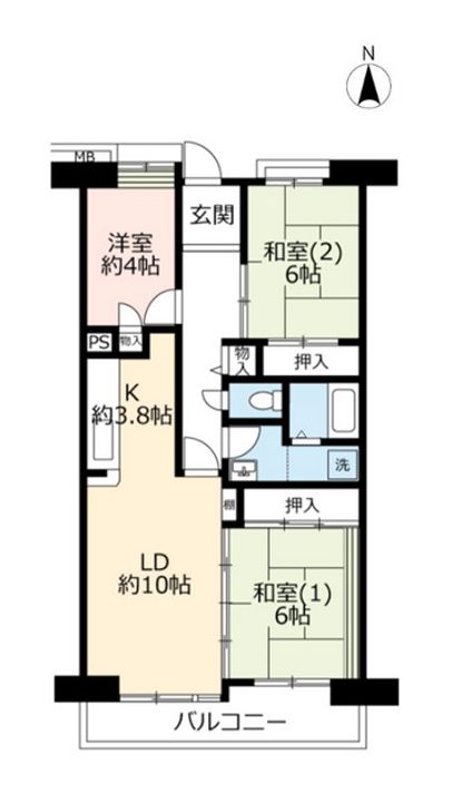 UR藤沢台中央の間取り