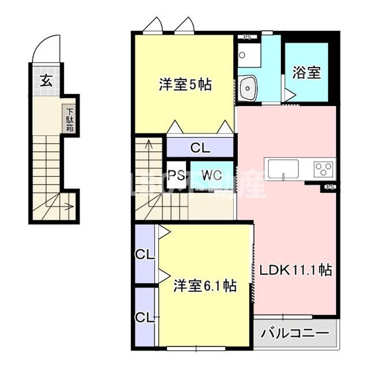 岐阜県岐阜市東鶉4(アパート)の賃貸物件の間取り