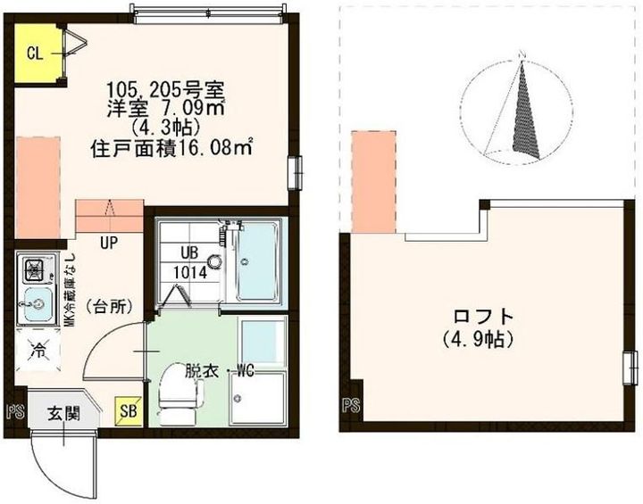 東京都板橋区蓮根1(アパート)の賃貸物件の間取り