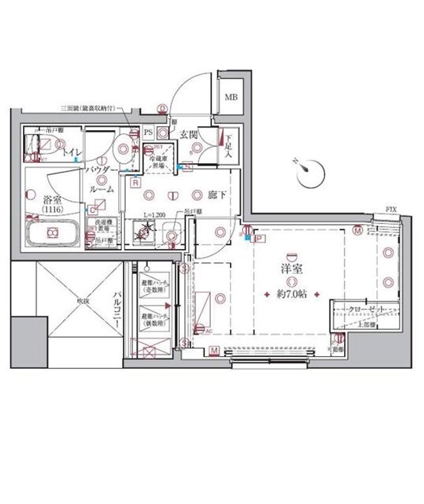 クレイシア月島の間取り