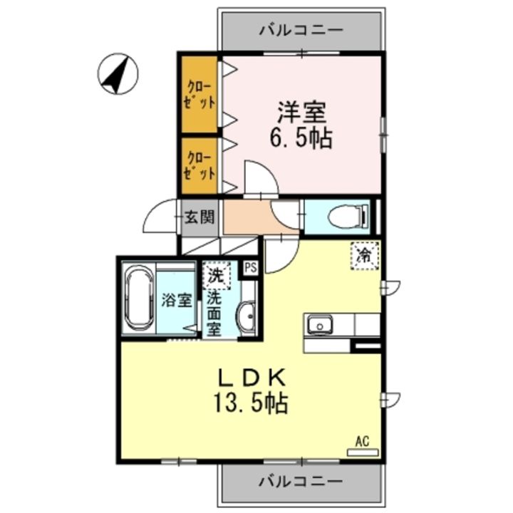 ブライトガーデン新磯野の間取り