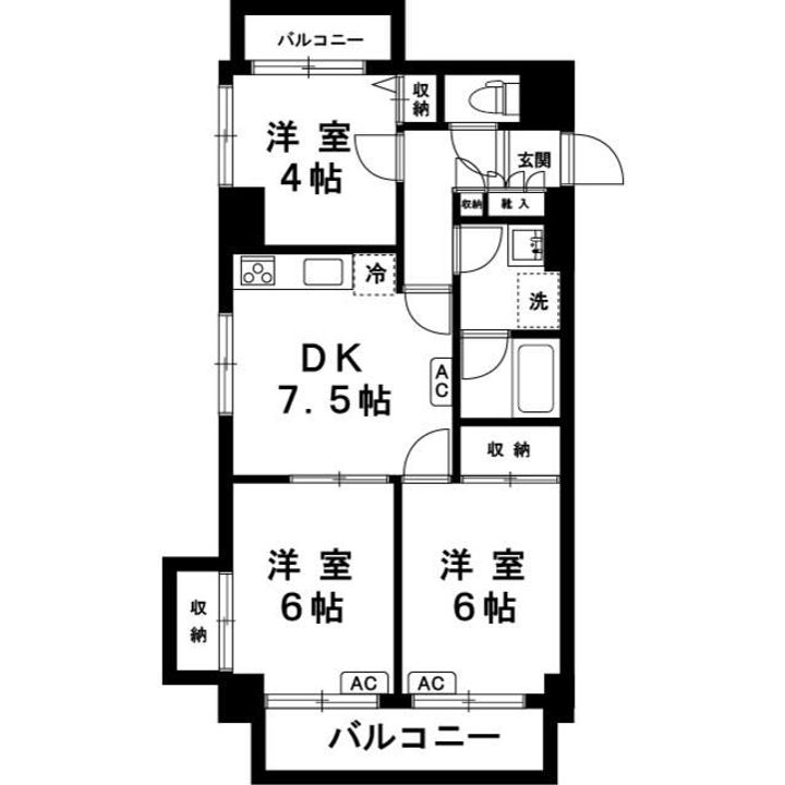 アソシエール千川の間取り
