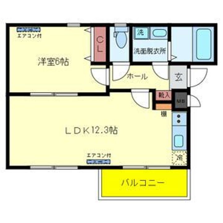 大阪府箕面市半町4(アパート)の賃貸物件の間取り