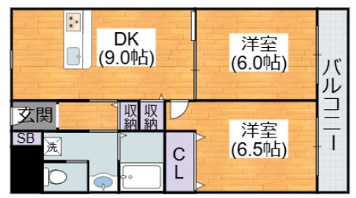 大阪府大阪市平野区加美東4(マンション)の賃貸物件の間取り