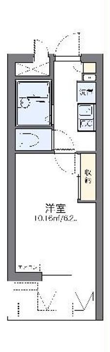 レオパレストリビュート 久米の間取り