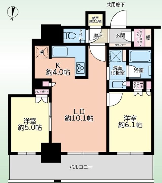 プラウドタワー金町の間取り