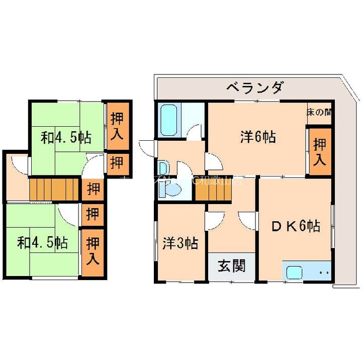 和歌山県和歌山市鳴神(一戸建)の賃貸物件の間取り