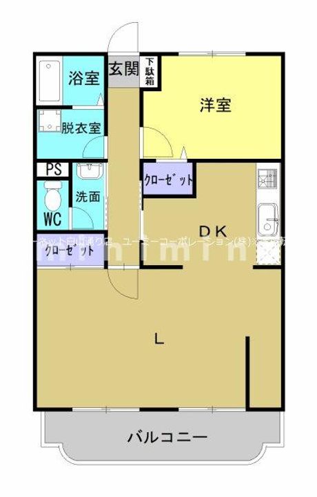 熊本県熊本市南区出仲間1(マンション)の賃貸物件の間取り