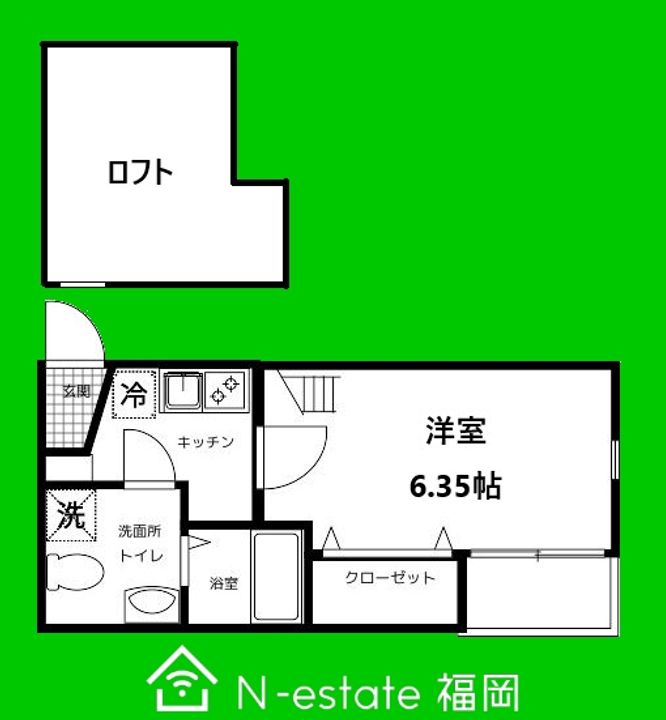 福岡県福岡市西区小戸4(アパート)の賃貸物件の間取り