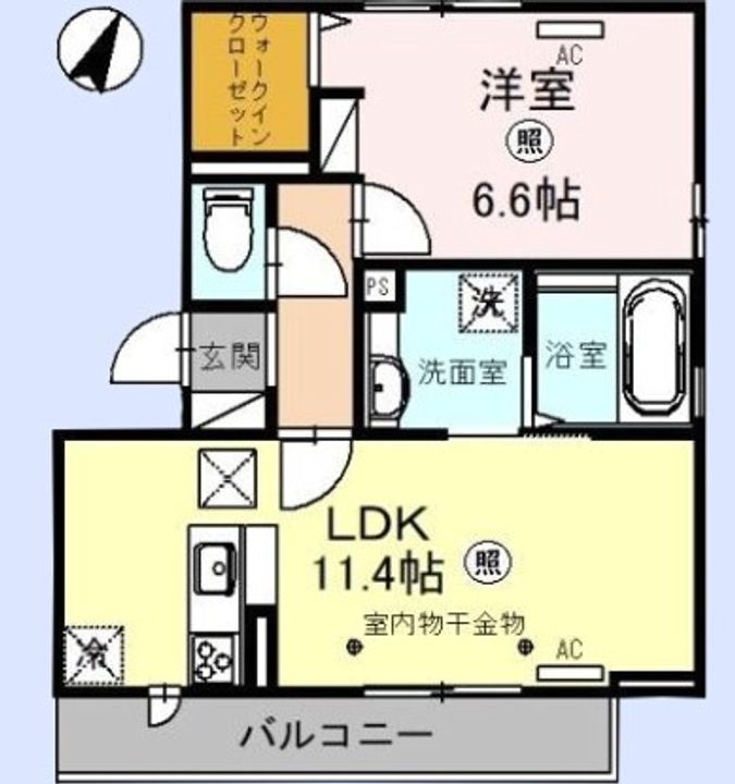 埼玉県富士見市西みずほ台1(アパート)の賃貸物件の間取り