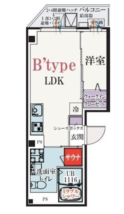 b‘CASA武蔵小杉IIIの間取り