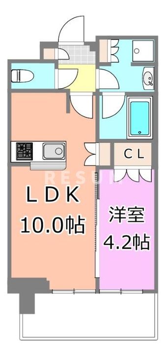 千葉県千葉市中央区新千葉2(マンション)の賃貸物件の間取り