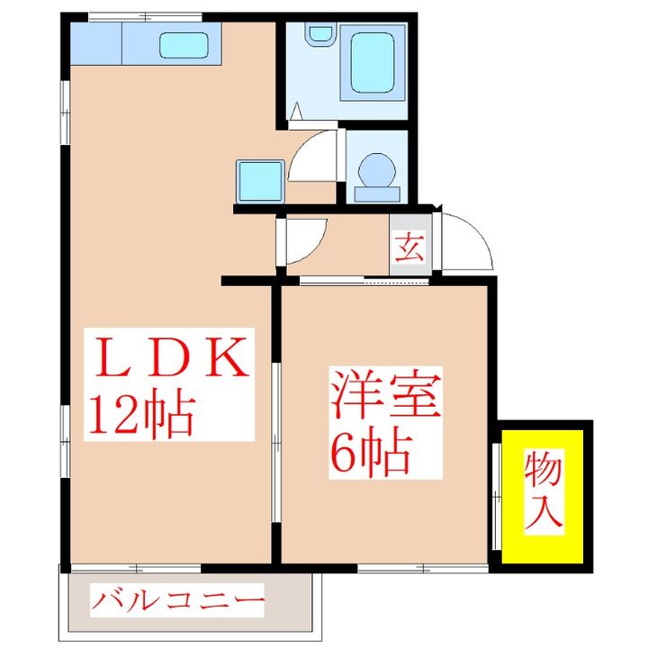 ウエストハイツ B棟の間取り