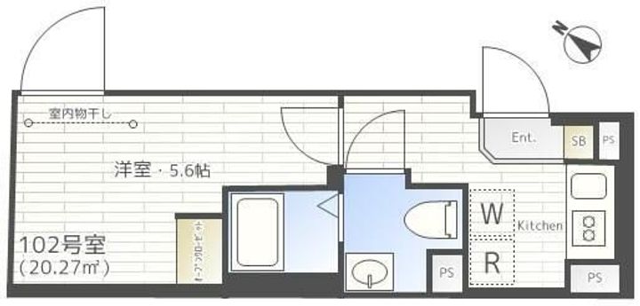 東京都荒川区荒川5(マンション)の賃貸物件の間取り