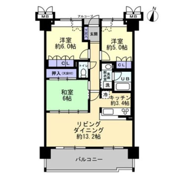 サーパス若水の間取り