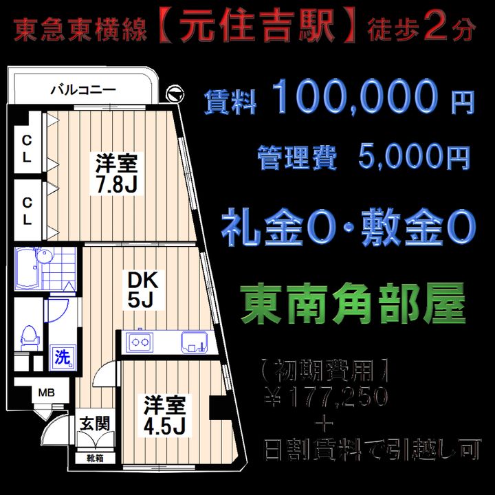 元住吉ヴィラの間取り