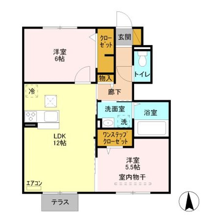 埼玉県東松山市高坂3(アパート)の賃貸物件の間取り