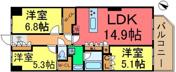 新小岩パークフロント パークテラスの間取り