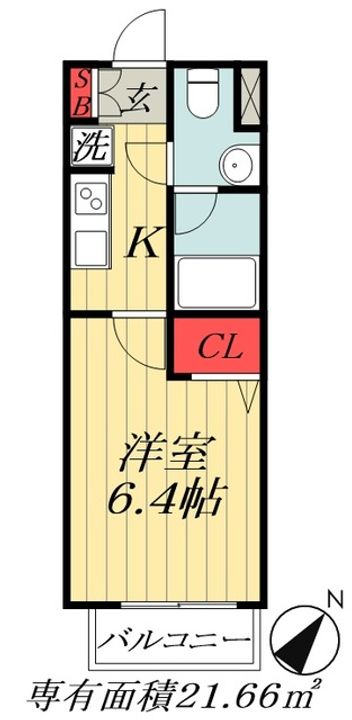 千葉県市川市湊(マンション)の賃貸物件の間取り