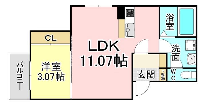 BRAVE BASE三萩野の間取り