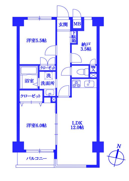 KDXレジデンス鶴見の間取り