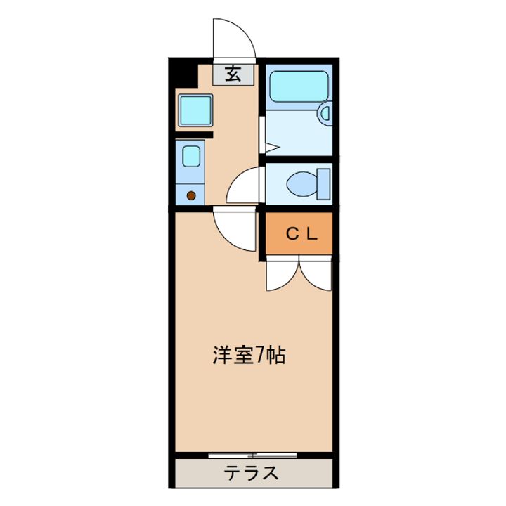 山口県岩国市錦見6(アパート)の賃貸物件の間取り