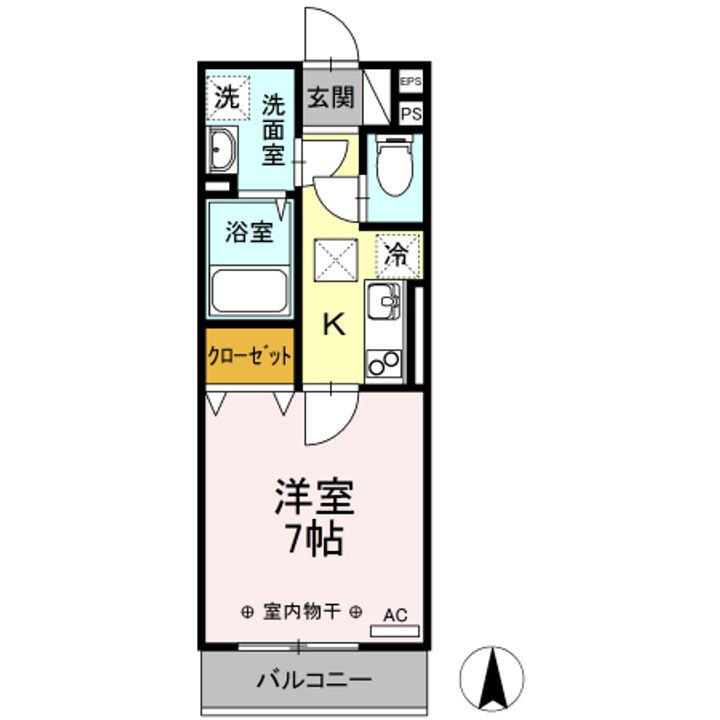 福島県相馬市石上字宝田(アパート)の賃貸物件の間取り