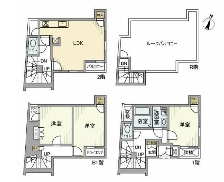 東京都渋谷区西原3(一戸建)の賃貸物件の間取り