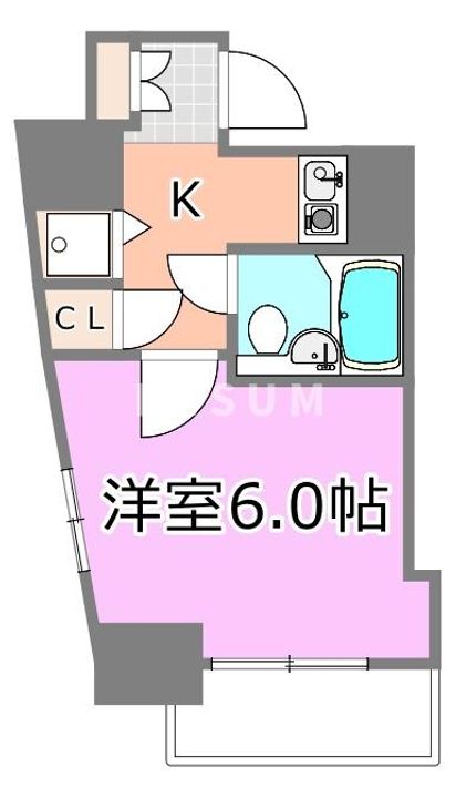 千葉県千葉市中央区院内1(マンション)の賃貸物件の間取り
