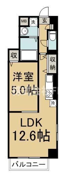 東京都北区赤羽2(マンション)の賃貸物件の間取り