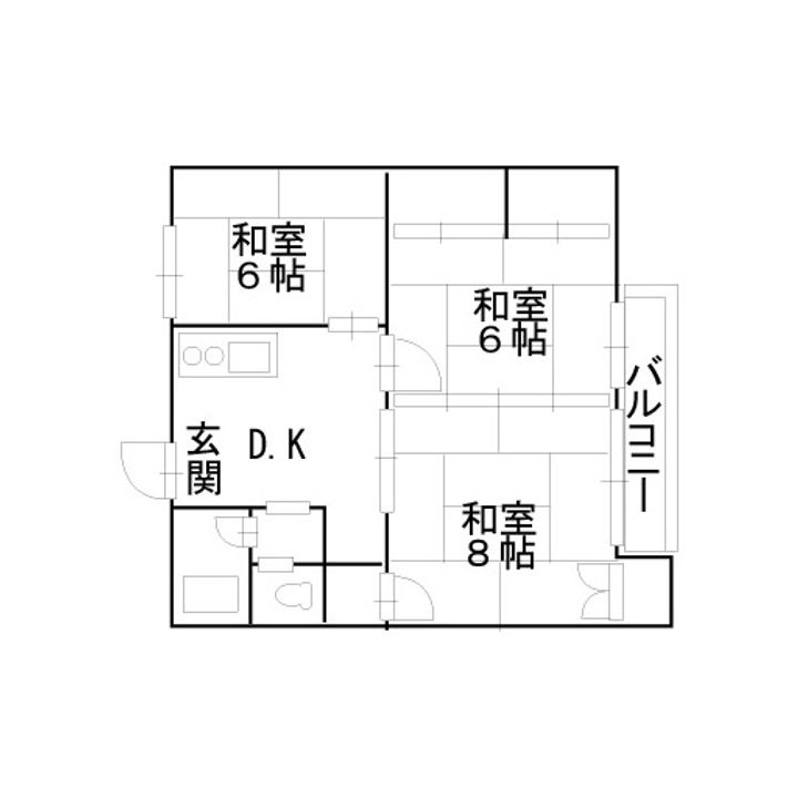 平田ハイツの間取り