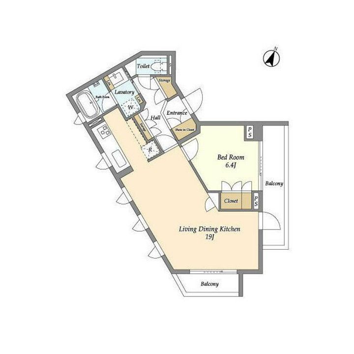 東京都世田谷区大原2(マンション)の賃貸物件の間取り
