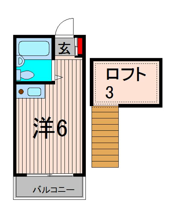 ツインパステル三貴Aの間取り