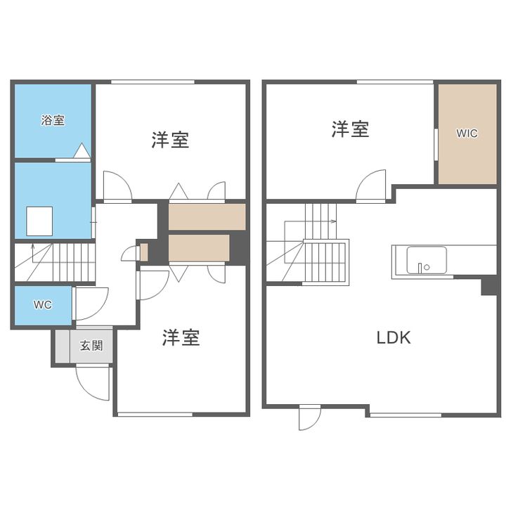 北海道札幌市清田区平岡八条3(一戸建)の賃貸物件の間取り