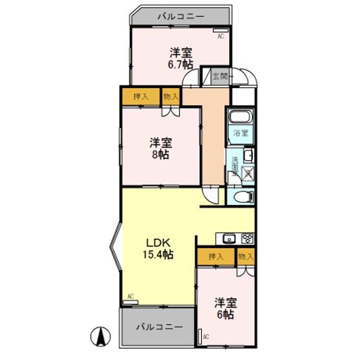 ファランドール井野の間取り