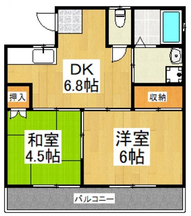 メゾンフルヤ1の間取り