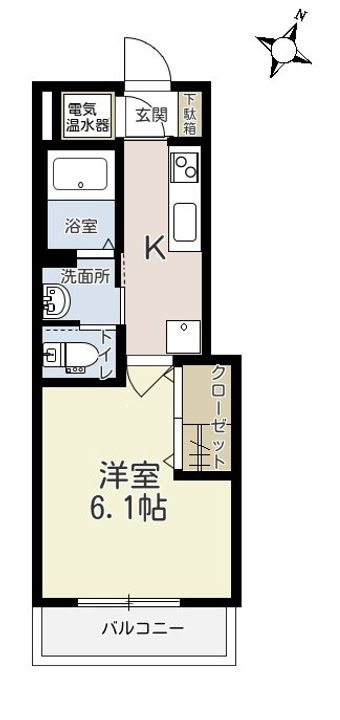 埼玉県さいたま市中央区大字下落合(アパート)の賃貸物件の間取り