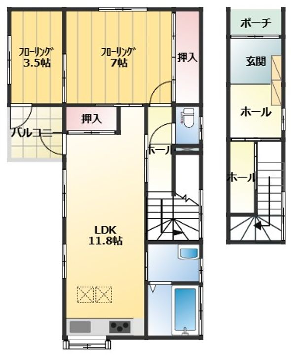 新潟県新潟市東区中山8(一戸建)の賃貸物件の間取り
