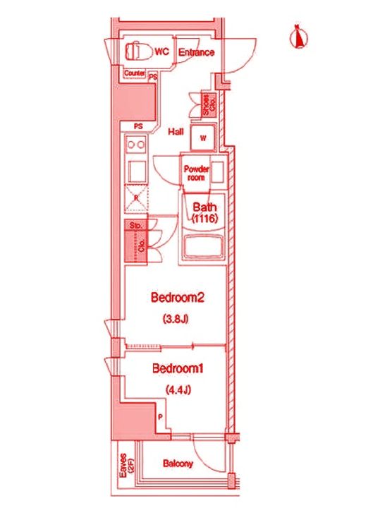 スタイリオ川崎の間取り