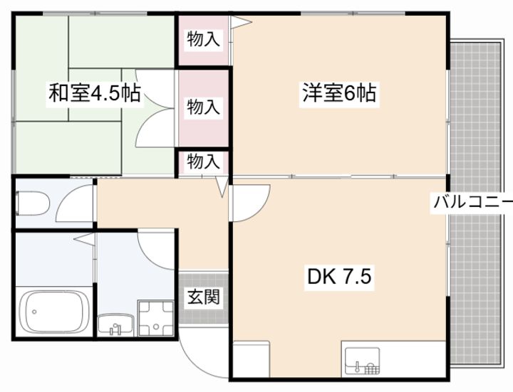 大阪府高槻市深沢町1(アパート)の賃貸物件の間取り