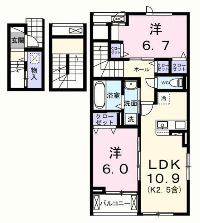 フェリス ソレアードIIIの間取り