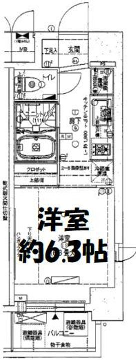 大阪府大阪市天王寺区空清町(マンション)の賃貸物件の間取り