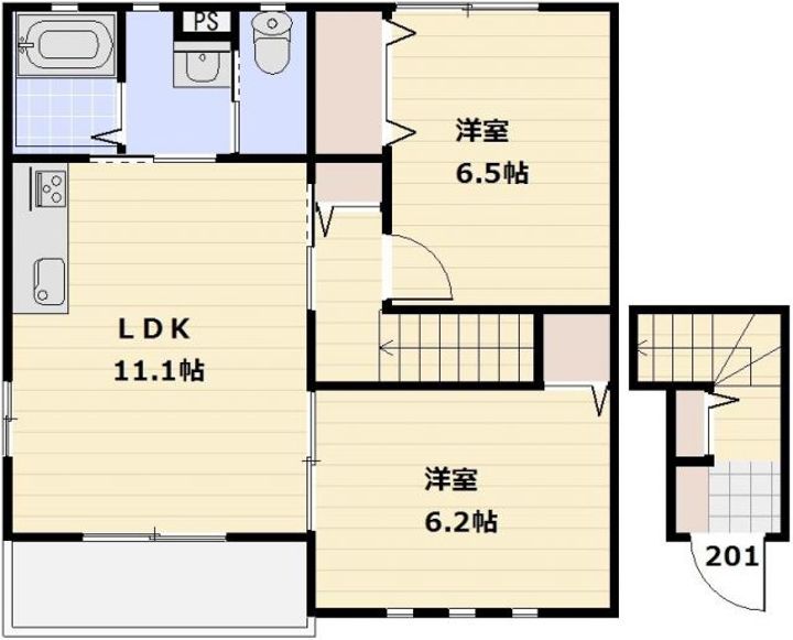 埼玉県三郷市彦川戸1(アパート)の賃貸物件の間取り