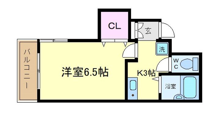 神奈川県横浜市鶴見区豊岡町(マンション)の賃貸物件の間取り